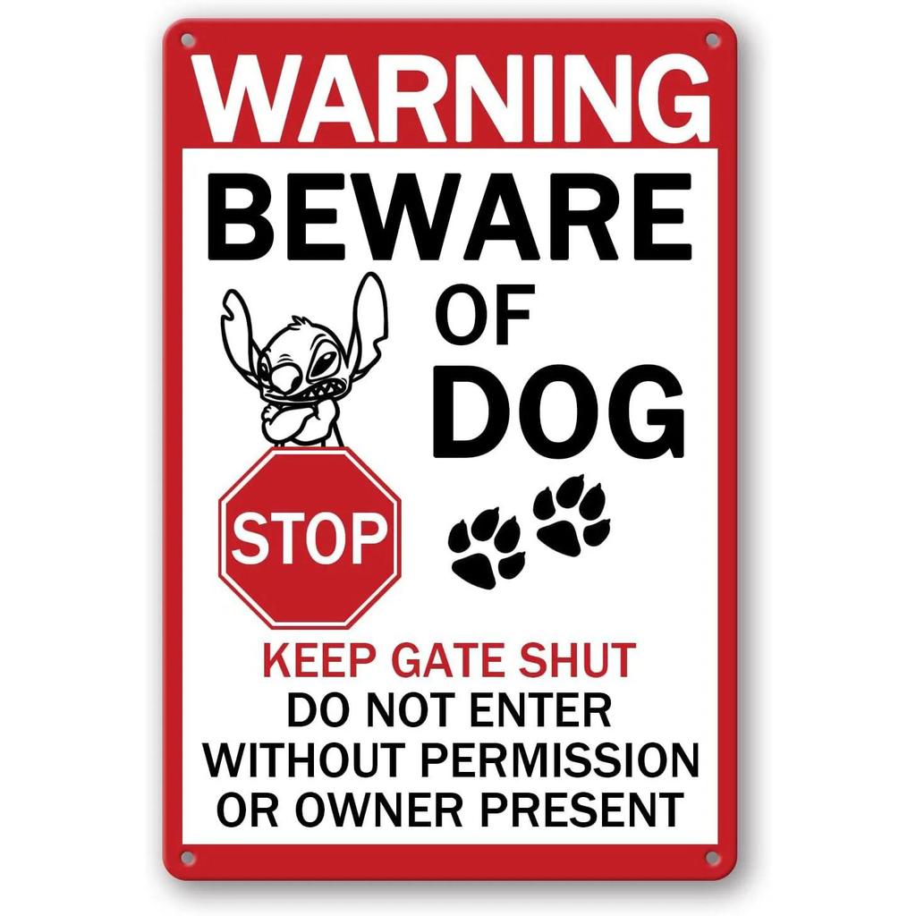 Uwaga na psy Metalowe znaki Plakaty ścienne Tabliczka Znak ostrzegawczy Dekoracja Vintage Malarstwo żelazne do domu Kawiarni Ogrodu Klubu Baru