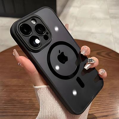 Luxusní magnetické pouzdro MagSafe s bezdrátovým nabíjením pro iPhone 15 14 13 12 11 Pro X XR XS Max 7 8 SE nárazuvzdorný nárazník
