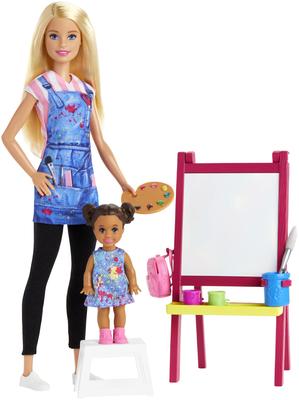Barbie Work und Barbie Work and Art Lehrer-Set und Zubehör 3 und GJM29 Play Play! [Anziehpuppe] [Puppenset] [Ab 18 Jahren]