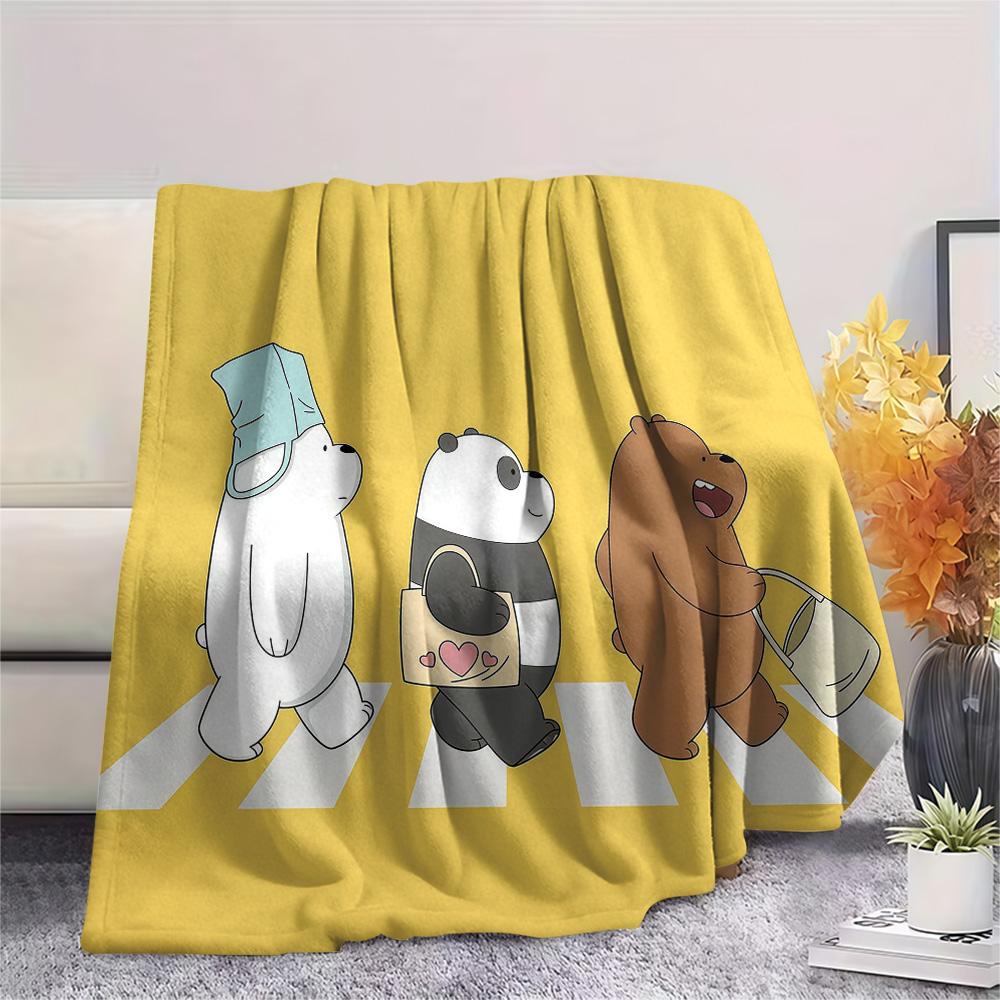 We Bare Bears2 Flannel Blanket, High Quality Comfortable for All Seasons, Home Decor, Warmth and Comfort