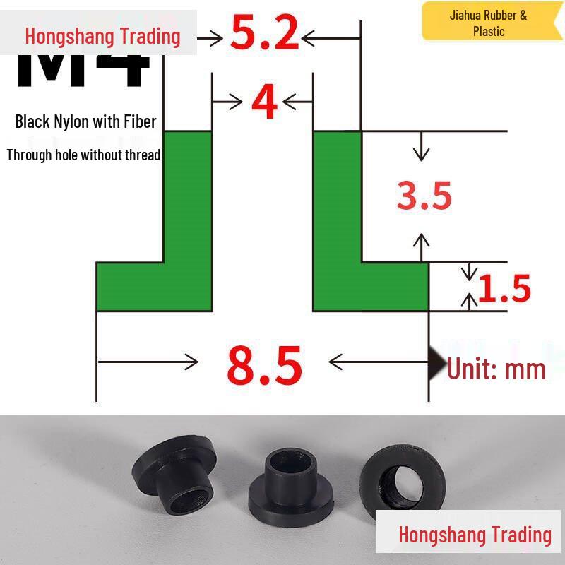 Step T-Shaped Nylon Insulating Bushing Washer, M3-M35 Thread Protection Spacer