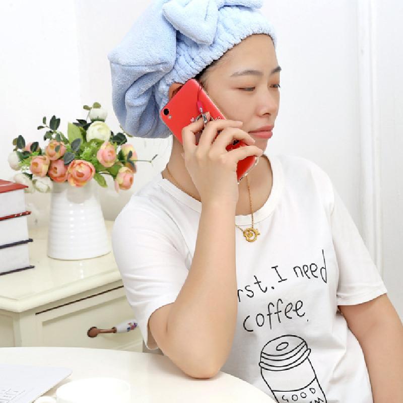 Coral Fleece Hair Drying Cap Large Absorbent Bath Hat For Women And Men