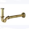 Unlacquered Brass P Traps Sink Drain Pipe Adjustable Height Sink Waste Trap Drain Kit