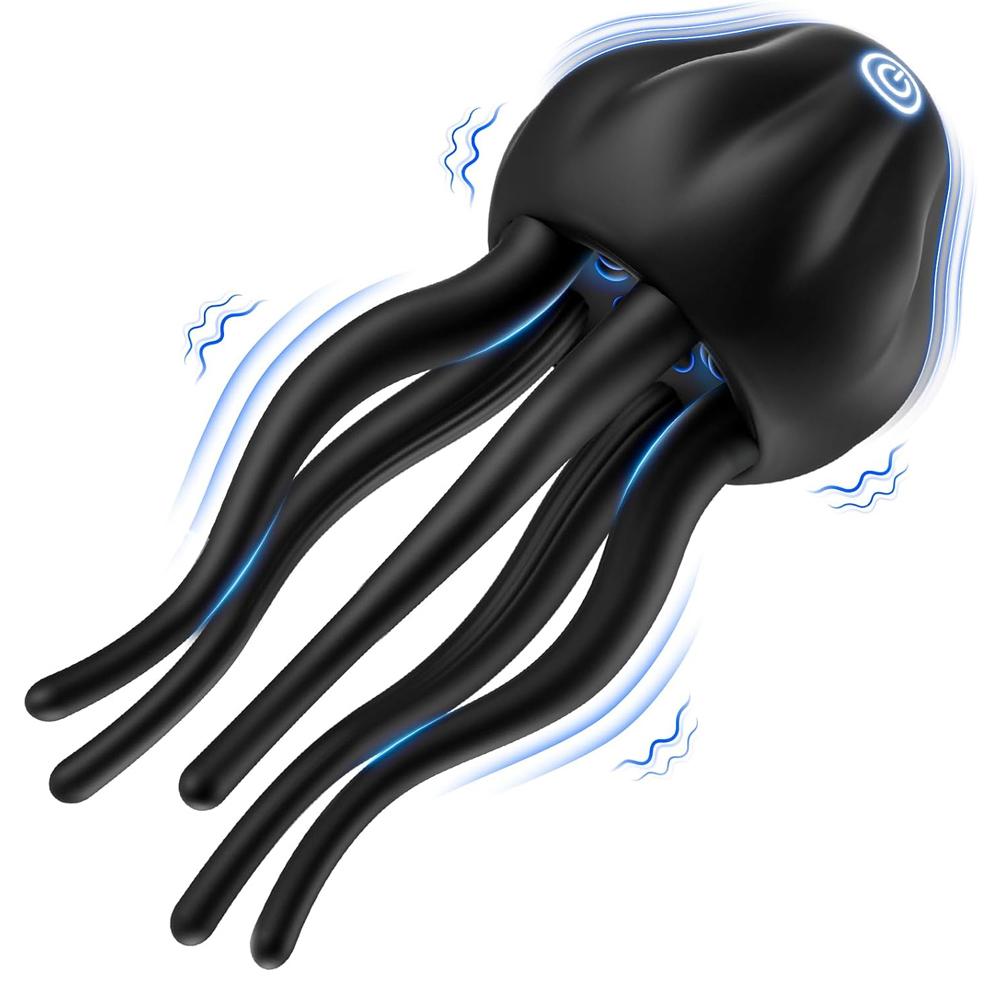 Jellyfish Glans Vibrator Male Powerful Penis Stimulator Delayed Ejaculation Massager Trainer Masturbator Men Sex Toy for Adult Delayed Desensitization