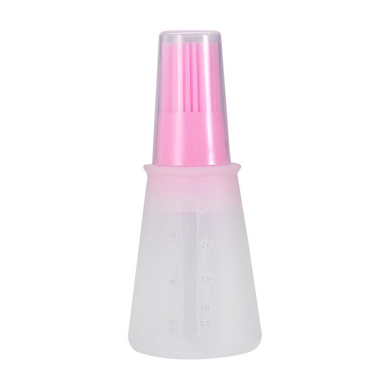 Silicone Kitchen/BBQ Oil & Seasoning Brush with Scale & Lid