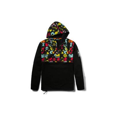 New Year Printed Half-Zip Hoodie Men Hoodies Black A245F-001
