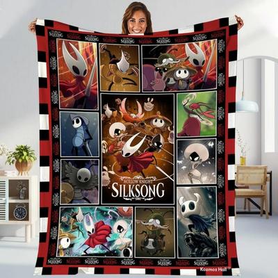 Hollow Knight Silksong Decke viele Größen 2D Druck Hornet Hollow Knight Silk Song dicker Fleece Sofa Bett gemütlich Leidenschaft