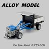1:32 Alloy Tractor Diecast Miniature Model Toys Car Rubber Tire Metal Body Rear Wheel Return Force High Simulation Models Gifts