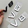 3D ABS Red Chrome Black V8 V6 Car Rear Trunk Sticker Emblem Badge Decals For TOYOTA Auto Accessories