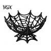 Entryway Table Decorations Halloween Spider Web Basket, Decorative Candy Bowl for Party Autumn Desktop Ornaments Centerpieces, Lightweight Plastic