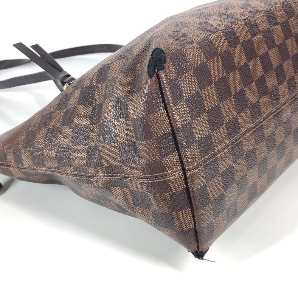Louis Vuitton N41013 Damier Iena MM Shoulder Bag Tote Bag Canvas Ebene Brown