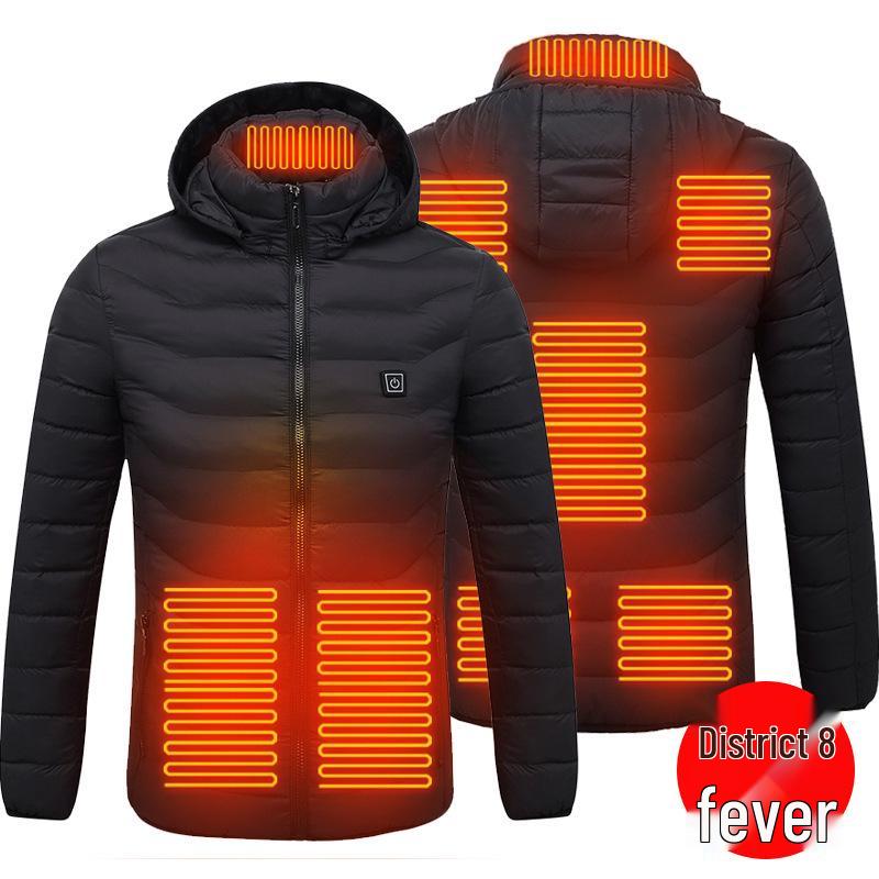 2025 Men's USB Electric Heated Jacket: Winter Warm, Lightweight, Thin Heating, Constant Temperature, Cotton.