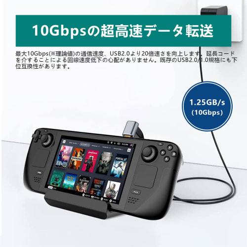 USB 3.1 Gen2 Cable L-shaped 3m Popolier [PD 100W/5A Rapid Charging] 10Gbps High Speed Data Transfer 4K@60Hz Video Output Nylon Braid High Durability C