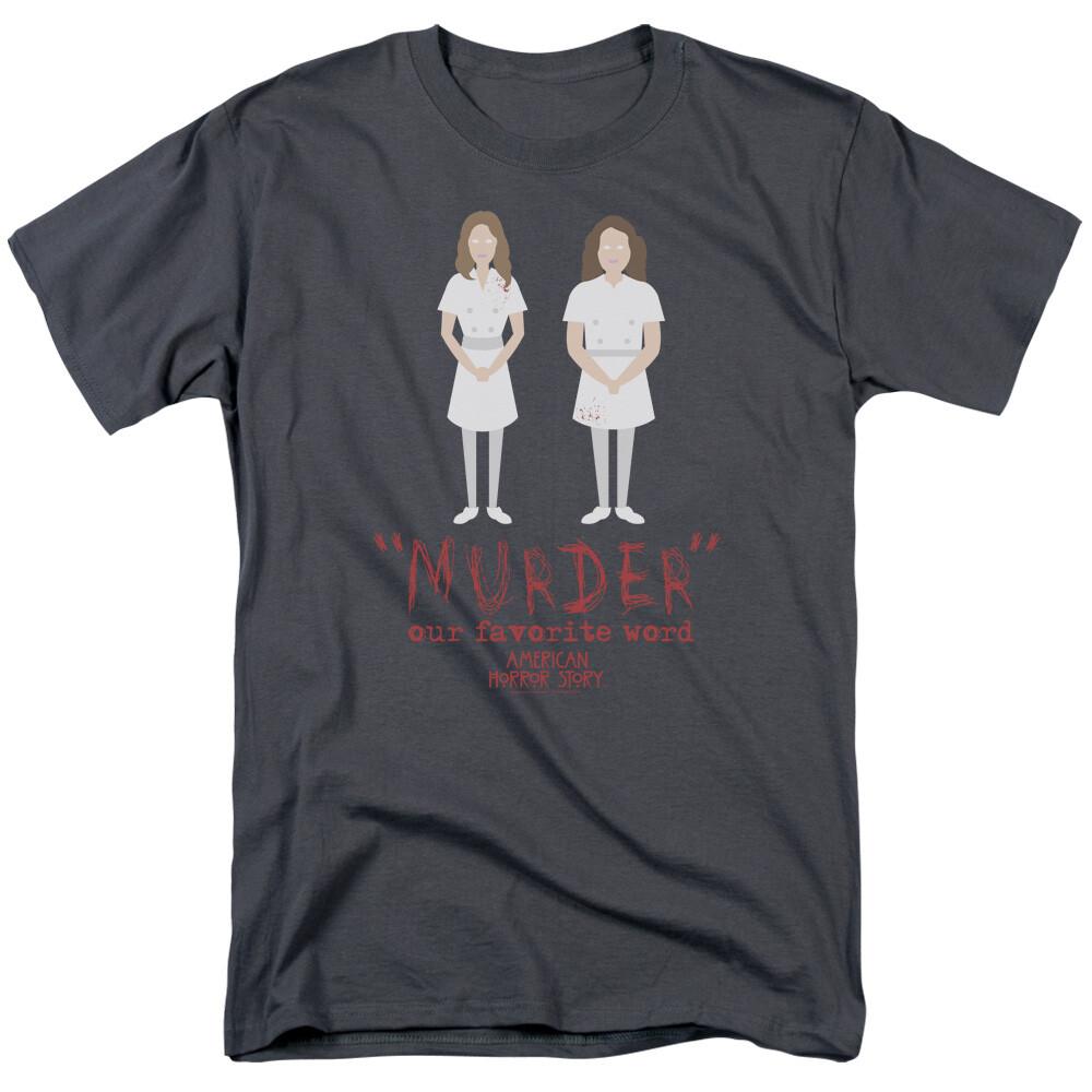 American Horror Story Murder T Shirt Licensed Horror TV Show Tee New Charcoal S