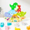 Happy Stacking Dinosaurs,Wooden Stacking Toy For Toddlers, Colorful Dinosaur Balancing Activity Toy, Improves Fine Motor Skills And Dexterity