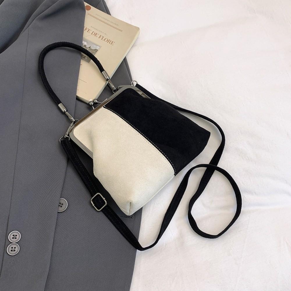 PU Retro mattierte Handtasche Kussverschluss Clutch Umhängetasche Leder Crossbody Tasche Tägliche Aktivitäten