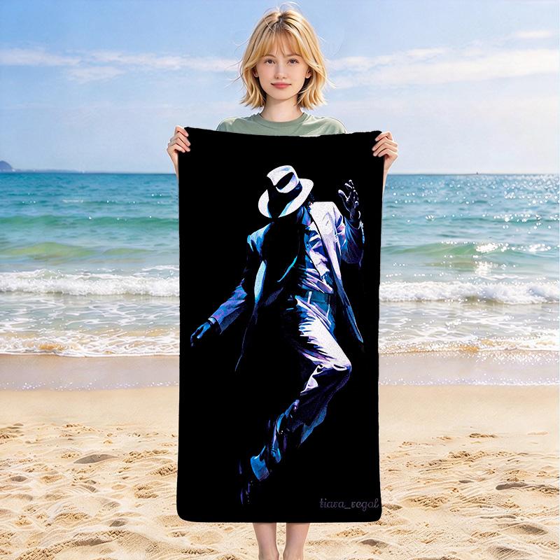 Moonwalk Dance Stylish Digital Printing Beach Towel Quick‑Drying Absorbent Blanket for Beach Pool Gym Travel C3134