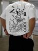 New Unisexs Casual Street Fashion Japanese Culture Printed Short Sleeve TShirts Summer
