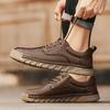 Lightweight Men's Casual Leather Shoes Comfortable Walking Shoes Suitable for Daily Wear Hiking Shoes Treking Footwear Sneakers