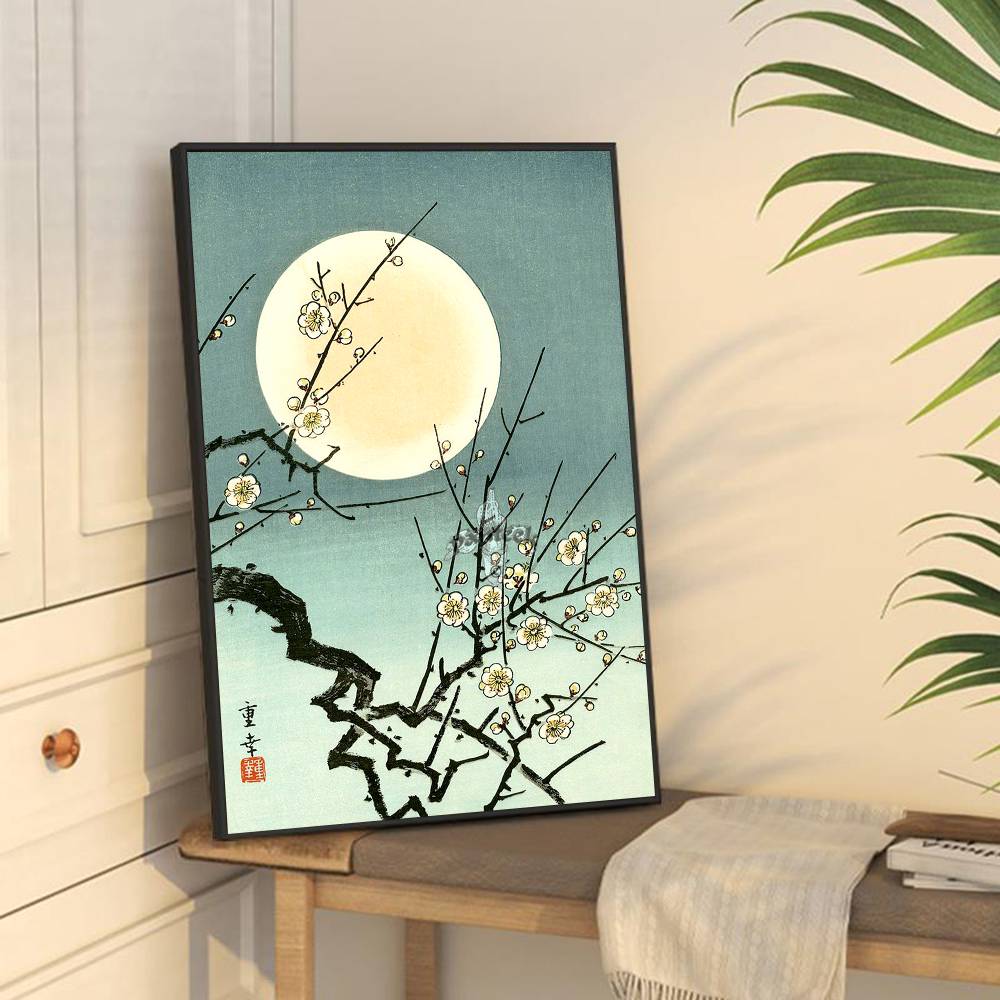 Hokusai Ohara Koson Japanese Art Whitepaper Poster Waterproof Paper Sticker Coffee House Bar Aesthetic Art Wall Painting