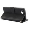 SY-003 For iPhone 16e Case PU Leather Stand View Phone Wallet Cover with Hand Strap