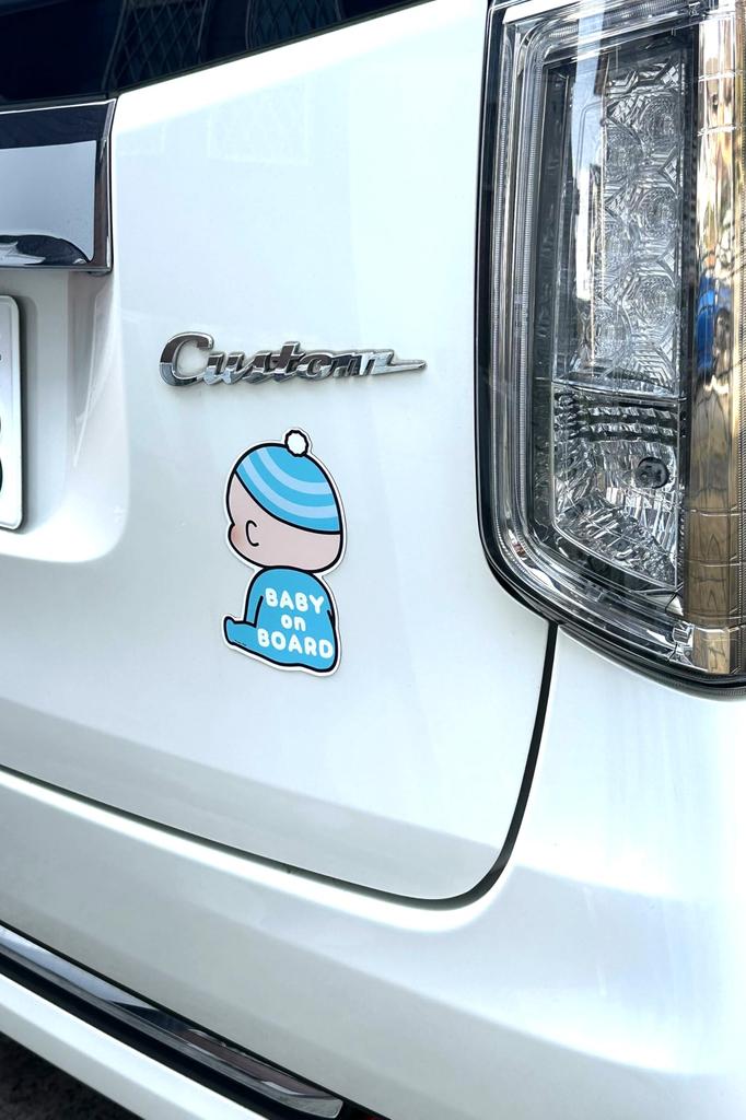 Puppy POP Baby On Board Car Magnet Sticker Baby Onboard Baby Incar/Blue