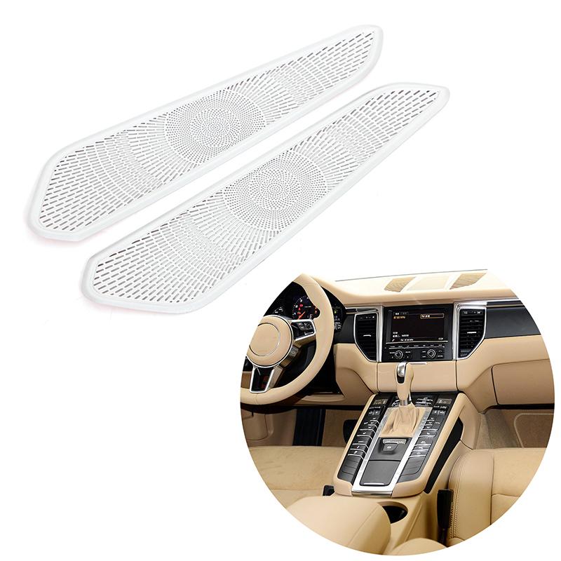 Stainless Steel For Porsche MACAN 2014-2025 Center Console Side Decorative Mesh Cover Sticker Car Interior Accessories