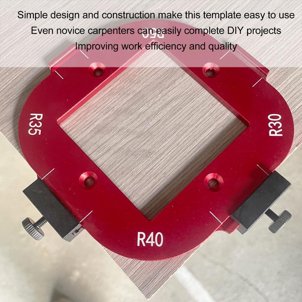 Clear Scale Corner Radius Template Accurate Measure Positioning Jig Router Template  Woodworking