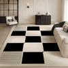New Stylish Minimalist Design White and Black Floor Area Rug Low Price Rug and Carpet Modern Antiskid Carpets for Living Room