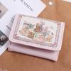 Spring Multi-card Position Wallet Dream Rabbit Bear Purse Bag Lovely Three Fold Wallet  Ladies