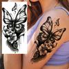 1 Sheet Realistic Butterfly Snake Flowers Temporary Tattoos Waterproof Long Lasting 3D Temp Fake Tattoo Sticker For Women Girls