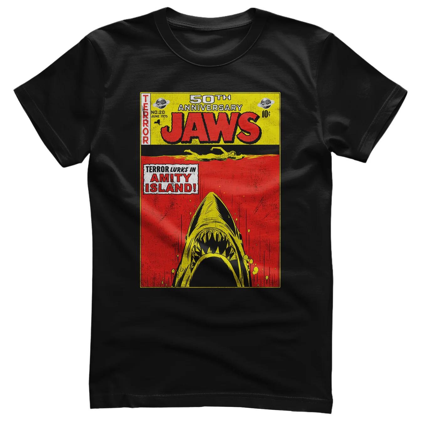 T-Shirt Pour Homme Officiellement Licencié JAWS 50e Anniversaire XXXXL