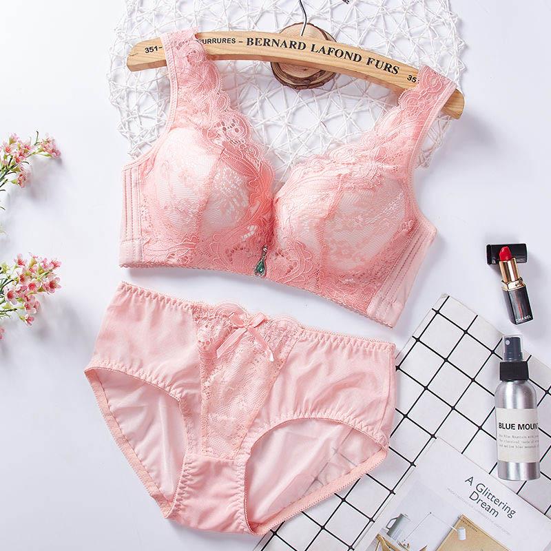Elegancki luksusowy romantyczny zestaw biustonoszy dla kobiet Trace Lace Push Up Sexy komplety bielizny Biustonosz i komplet majtek