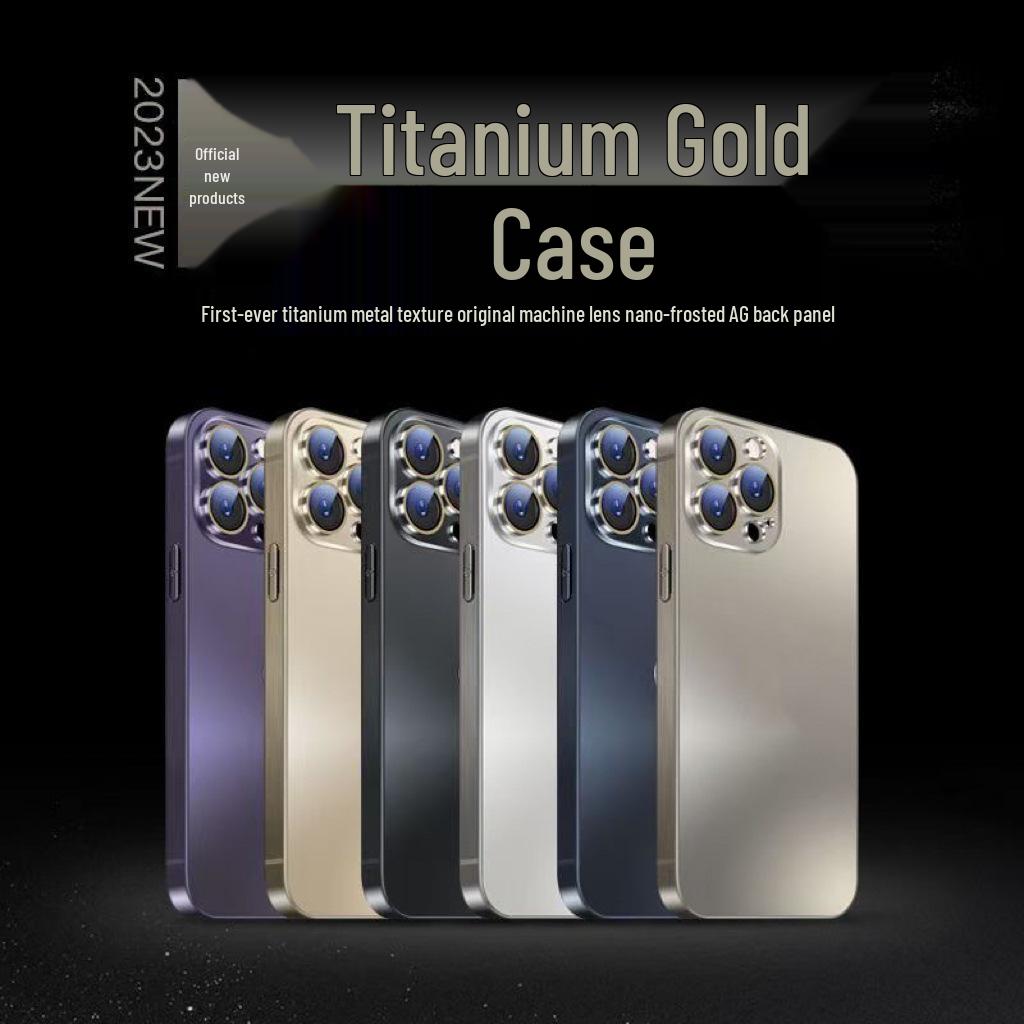 AG Matte Titanium Gold Case for iPhone 17 Pro Max with Brushed Edges - Compatible with iPhone 14/15/16