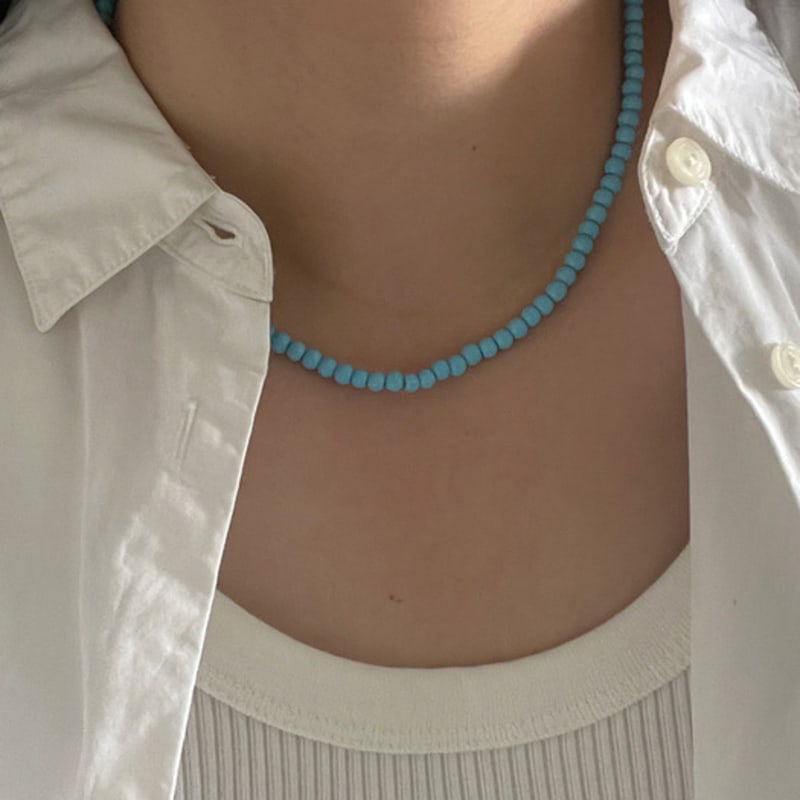 OUI SAY YES! 4mm Color Beads Necklace_NC285