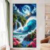Large Size Mosaic DIY Full Diamond Painting Kits Art Beautiful Waves and Moon Embroidery Cross Stitch Rhinestones