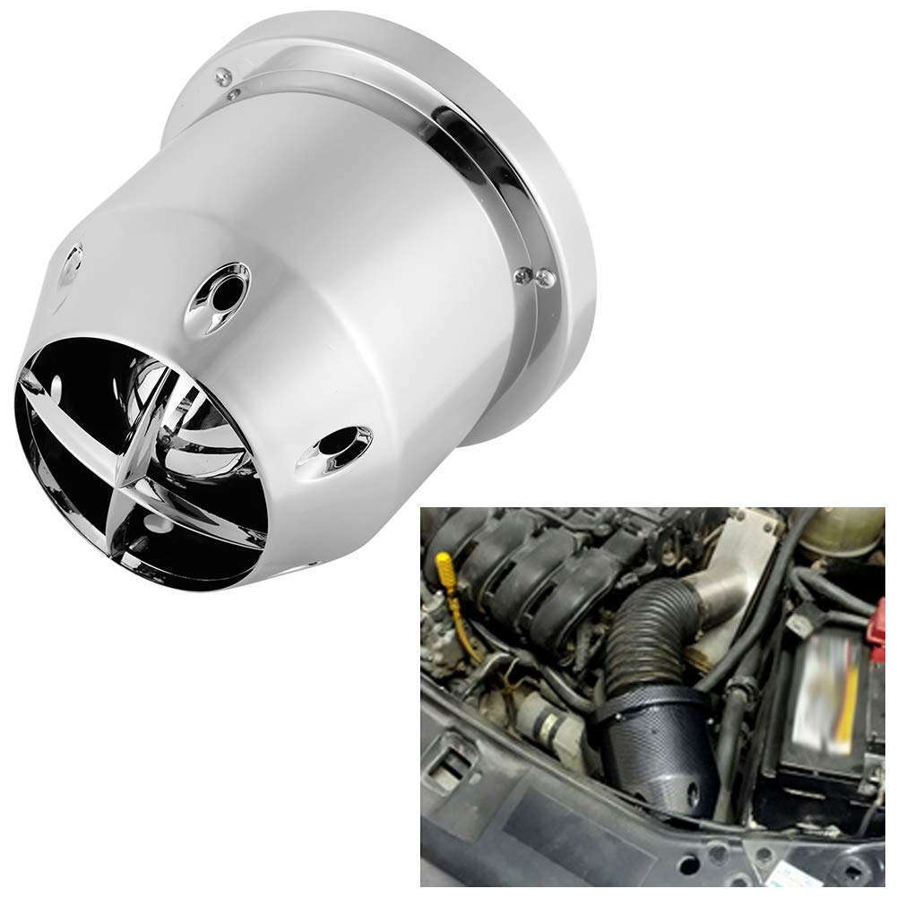 Air Intake Filter, Intake , Air Filter, ABS Material (Silver), High Horsepower, Ash Dust