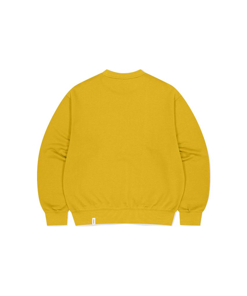 MAHAGRID Curved Logo Sweatshirt Mustard(Mg2Dsmm440A)