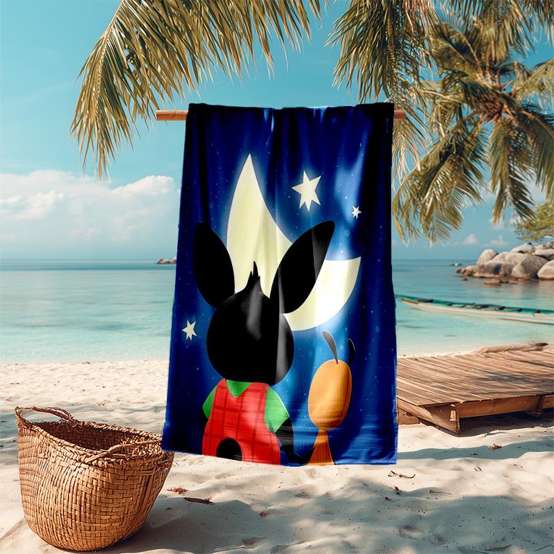 Proof Beach Towel with Bing Pattern - Soft,absorbent,quick-drying,machine Washable - Perfect for Swimming,camping,bathing