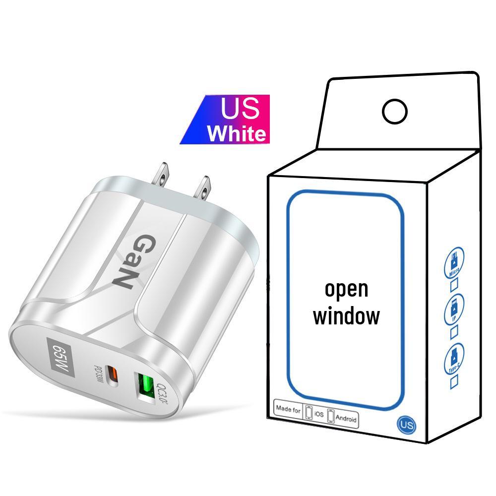 PD33W GaN QC3.0 Fast Charger 9V/12V EU/AU/UK Spec USB Adapter