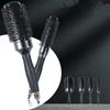 Professional 6pcs/set Black Boar Bristles Round Hair Comb Hairdressing Hair Curler Comb Anti-Static Barber Salon Styling Tools