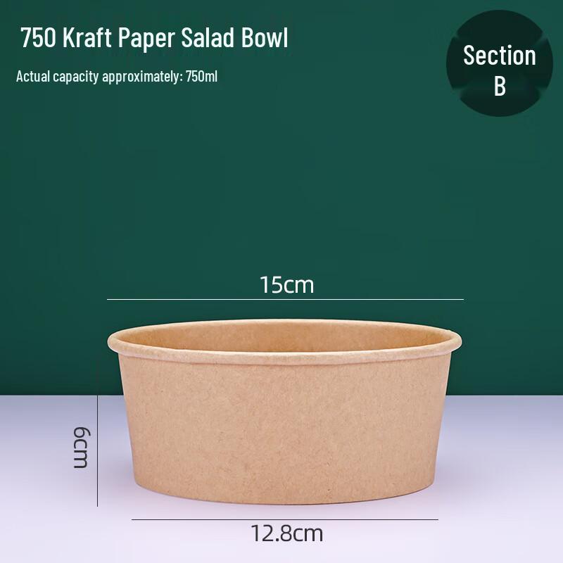 Einweg-Kraftpapier-Schalen & Deckel