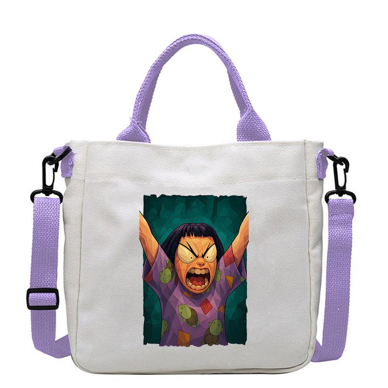 Horký prodej KPOP Dívčí skupina Demon Hunter Tištěná plátěná taška Módní dámská dojížděcí taška přes rameno crossbody