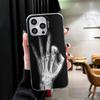 Funny X-Ray Hand Bones Shockproof Phone Case for iPhone 17 Air 16 16E 15 Pro Max 14 Plus 13 Mini 12 Back Cover Anti Fall Fundas
