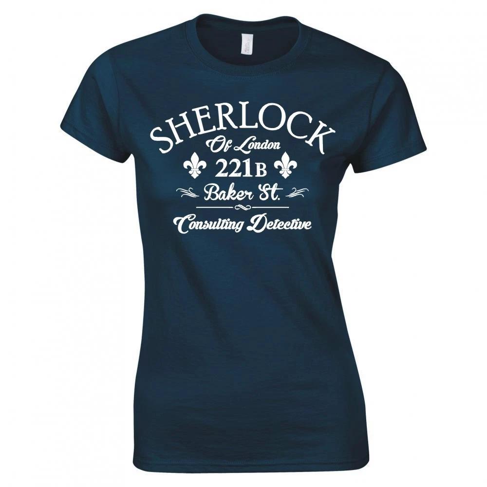 Sherlock Holmes 221b Baker St Consulting Detective Ladies Skinny Fit TShirt