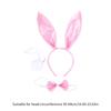1set Plush Rabbit Ear Shape Hairband Cosplay Tail and Bowtie Suit Headdress Carnival Birthday Party Set for Children