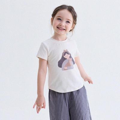Yunerma Kids' Summer Versatile Cartoon Print T-Shirt