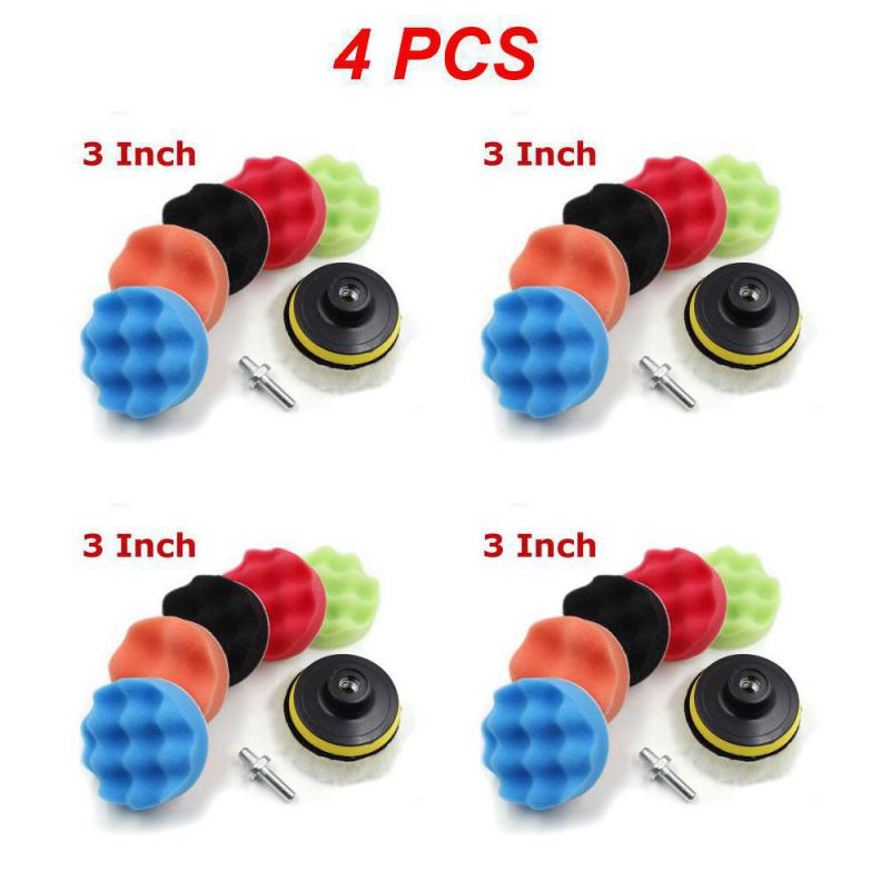 2/3/4 szt. 5 6 7 cali Gąbkowe pady do polerowania samochodu Woskowanie Zestaw do polerowania do łodzi Samochodu Polerka Bufor Wiertarka Koło Polerujące Usuwa