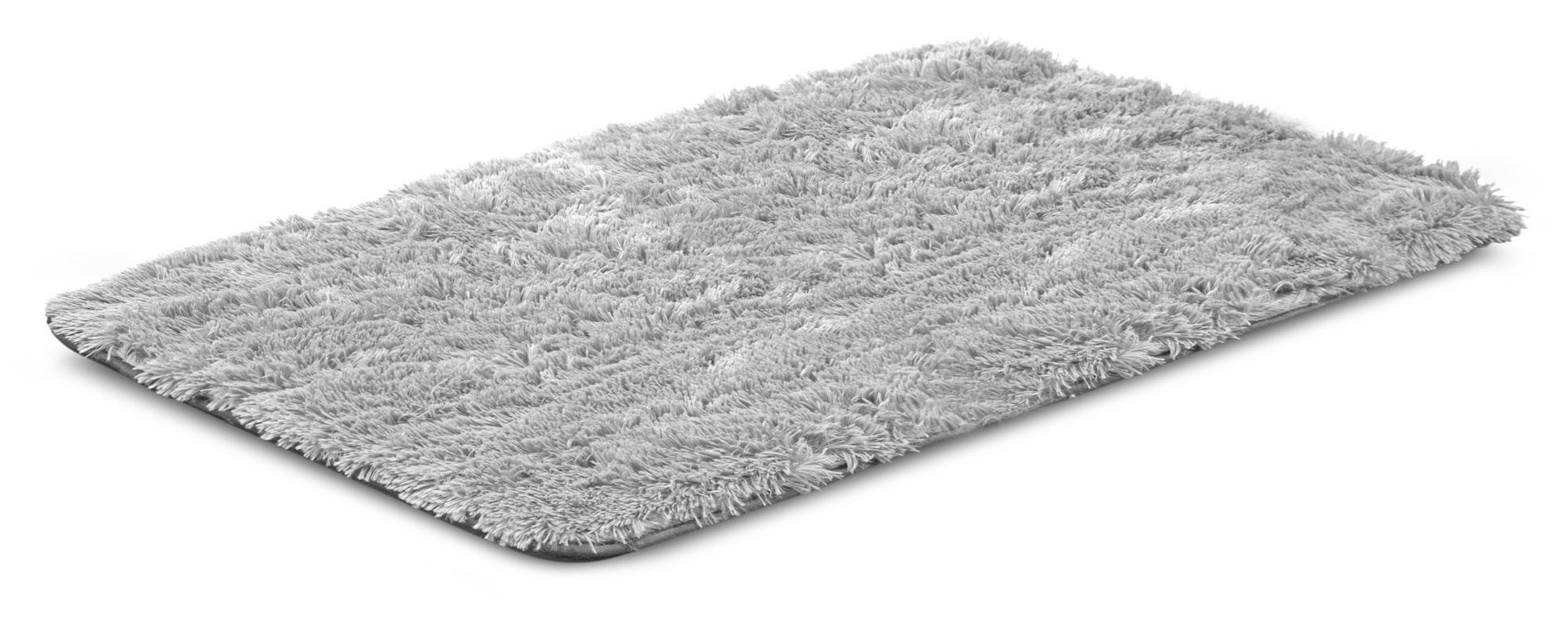 Tappetino per cuccia 120x80 cm shaggy grigio chiaro antiscivolo