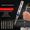 Versatile 1/4" Drive Impact Driver Set with 6Different Attachment,Essential Tool for Electronics Maintenance Easy To Use